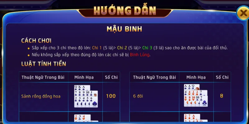 chơi bài Mậu Binh đổi thưởng W88