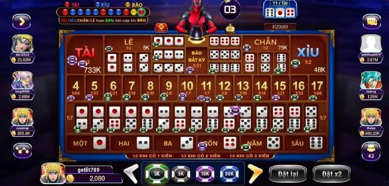 Cửa cược Deadpool Sicbo