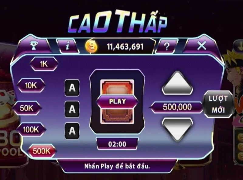 Giới thiệu Mini game Cao Thấp tại W88