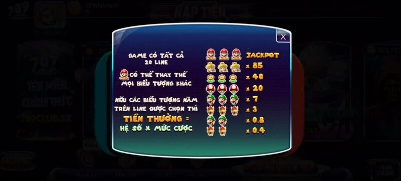 Luật chơi mini game Super Mario W88